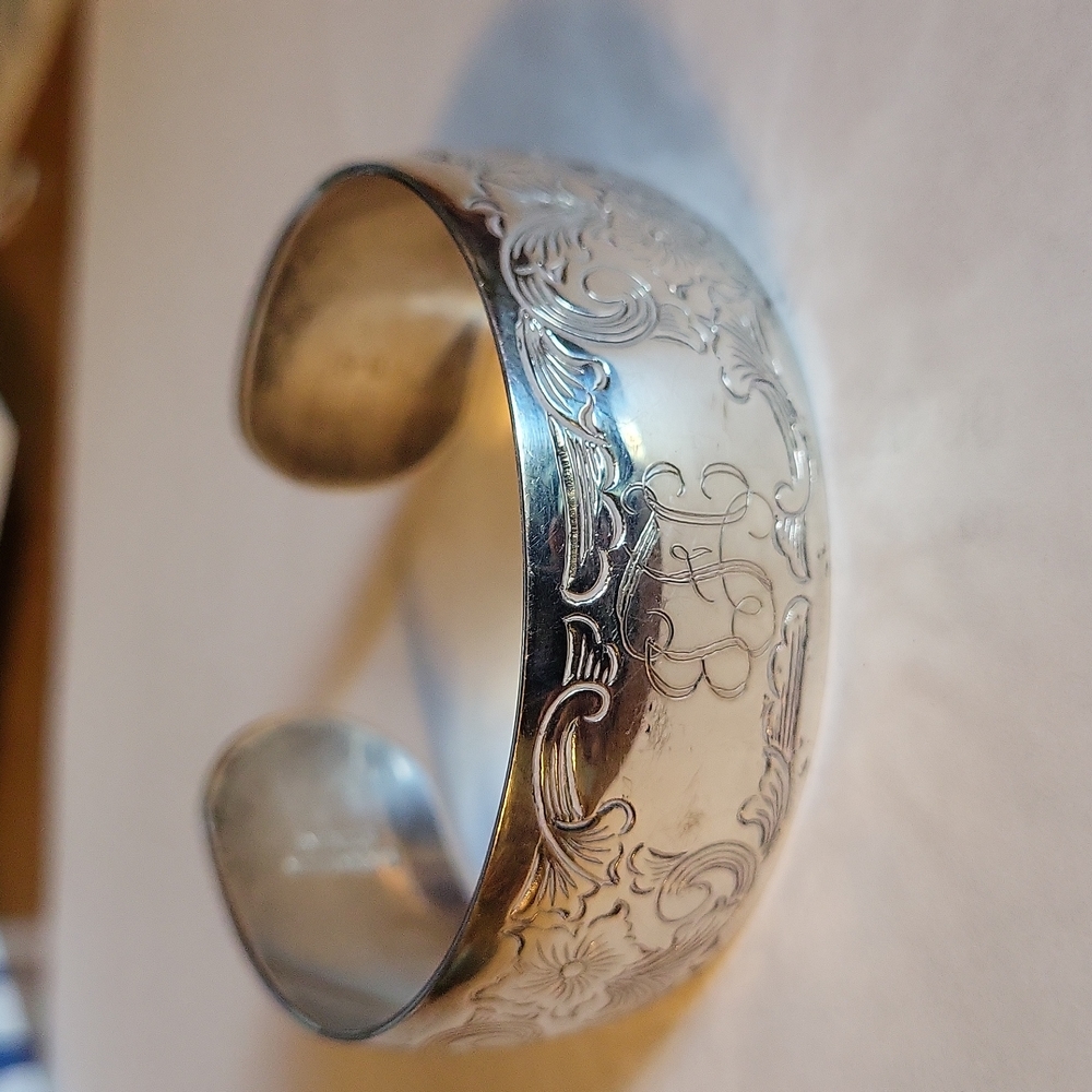 Vintage Jewelry - Sterling Silver Cuff Bracelet - S. Kirk & Son